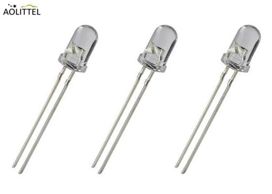 diodes électroluminescentes embrochables claires blanches ultra lumineuses LED du couvercle rond LED RVB de 3mm
