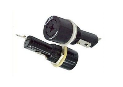Support vertical Choc-sûr encoché H3-02 10A 250VAC de fusible de carte PCB de bâti de Fingergrip de chapeau pour le fusible cylindrique de tube de verre de 5x20mm