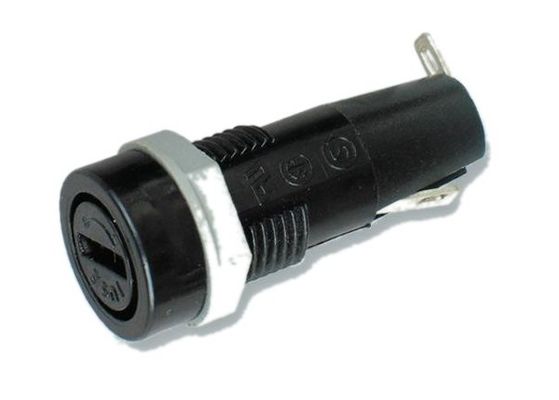 Support vertical Choc-sûr encoché H3-02 10A 250VAC de fusible de carte PCB de bâti de Fingergrip de chapeau pour le fusible cylindrique de tube de verre de 5x20mm