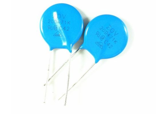 Type élevé plombé radial bleu à haute tension 350J de la montée subite 4.5KA de la varistance 20D471K 470V 10% du disque VDR des HEL ZOV 20mm disponible