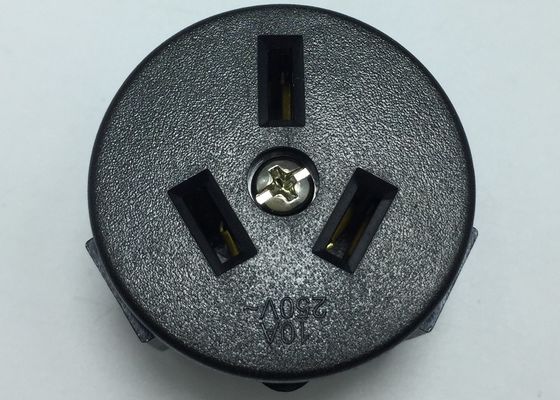 La prise de courant simple ronde femelle de Polonais de PC de mur des prises électriques blanches ou noires 3 de l'Argentine 10A 250V a fondu 2500W