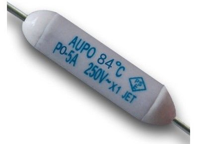 Coupure thermique en céramique 125C 250V 2A de TF de fusible de granule subminiature d'Aupo P3-F Pico à sorties axiales pour le climatiseur