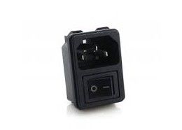 Bâti femelle de vis à C.A. des prises 15A 250V du CEI 60320 C14 3PIN de prises électriques de courant alternatif avec le commutateur MARCHE-ARRÊT