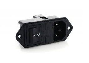 Bâti femelle de vis à C.A. des prises 15A 250V du CEI 60320 C14 3PIN de prises électriques de courant alternatif avec le commutateur MARCHE-ARRÊT