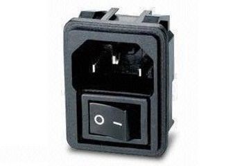 Bâti femelle de vis à C.A. des prises 15A 250V du CEI 60320 C14 3PIN de prises électriques de courant alternatif avec le commutateur MARCHE-ARRÊT