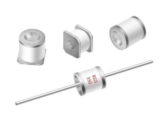 Tube 6x5.5mm à sorties axiales de décharge gazeuse de terminal graphique d'éclateur de commutation de KG5 2R350L 350V 15%