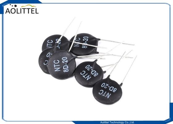 Limiteur de courant d'irruption des thermistances 8D-20 8D20 8ohms 6Amp 20mm de la puissance NTC de la protection de circuit MF72