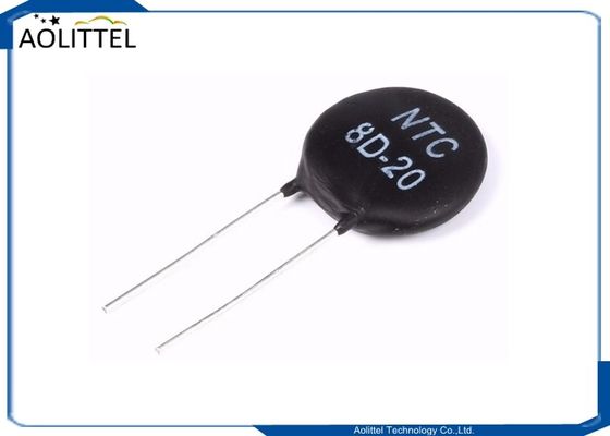 Limiteur de courant d'irruption des thermistances 8D-20 8D20 8ohms 6Amp 20mm de la puissance NTC de la protection de circuit MF72