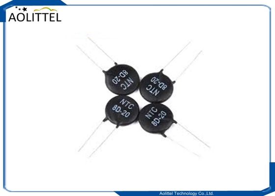 Limiteur de courant d'irruption des thermistances 8D-20 8D20 8ohms 6Amp 20mm de la puissance NTC de la protection de circuit MF72
