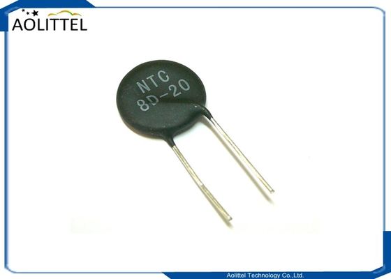 Limiteur de courant d'irruption des thermistances 8D-20 8D20 8ohms 6Amp 20mm de la puissance NTC de la protection de circuit MF72