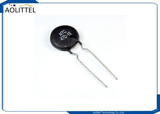 Résistance thermique 47Ohm 15mm 3A Current Inrush Limited de la résistance NTC 47D-15 47D15 de thermistance du disque NTC