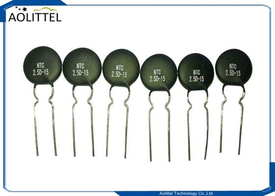 Lancement négatif 7.5mm de coefficient de température 7A de l'ohm 15mm de la thermistance 2.5D-15 2,5 du disque NTC