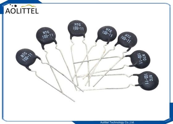 Thermistance actuelle 11mm 3A du disque NTC des dispositifs antiparasites 10D-11 d'irruption 10 ohms +/--20% 10D11 P7.5mm