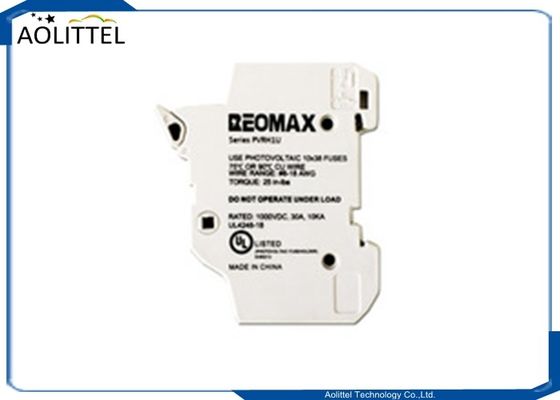 Support PVRH1U de fusible de bâti de rail de Polonais 30A du coffre-fort 1 de puissance pour le fusible à cartouche solaire de picovolte de tube en céramique 1000VDC
