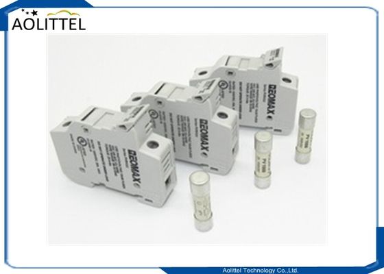 Support PVRH1U de fusible de bâti de rail de Polonais 30A du coffre-fort 1 de puissance pour le fusible à cartouche solaire de picovolte de tube en céramique 1000VDC